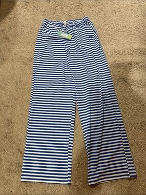NWT As Revival Striped Wide-Leg lounge Pants - Blue & White size XS